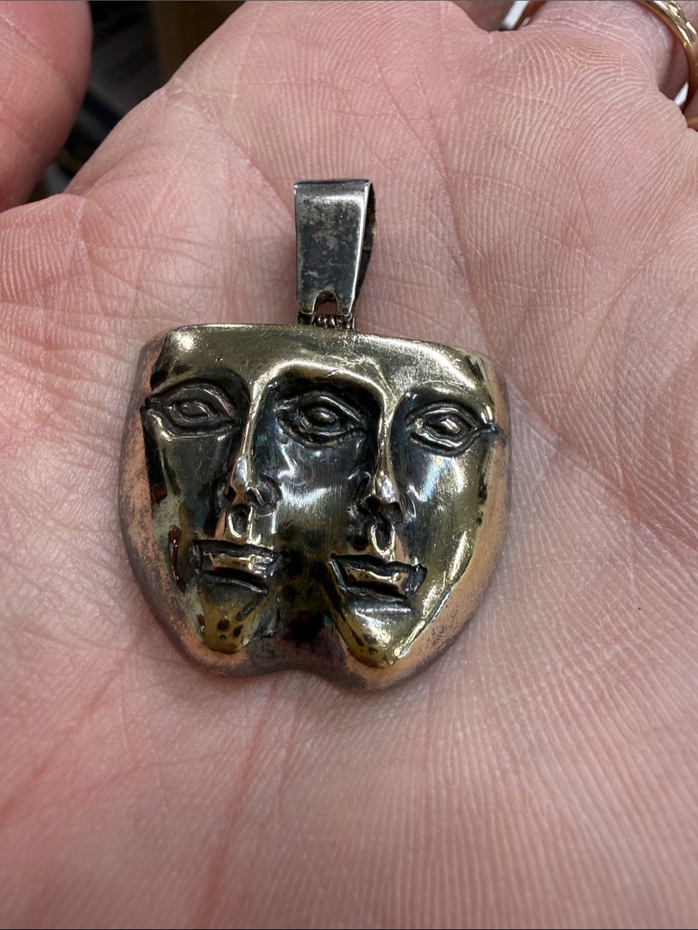 Sergio Bustamante Men's Dual-Face Pendant Necklace - Silver-Toned